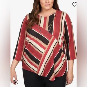 Alfred Dunner Woman Park Place Top 2X